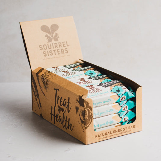 Squirrel Sisters Peanut Caramel Snack Bar – Vegan, Gluten-Free, No Added Sugar