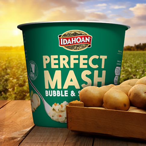 Load image into Gallery viewer, Idahoan Perfect Mash Potatoes Bubble &amp; Squeak 55g Pots
