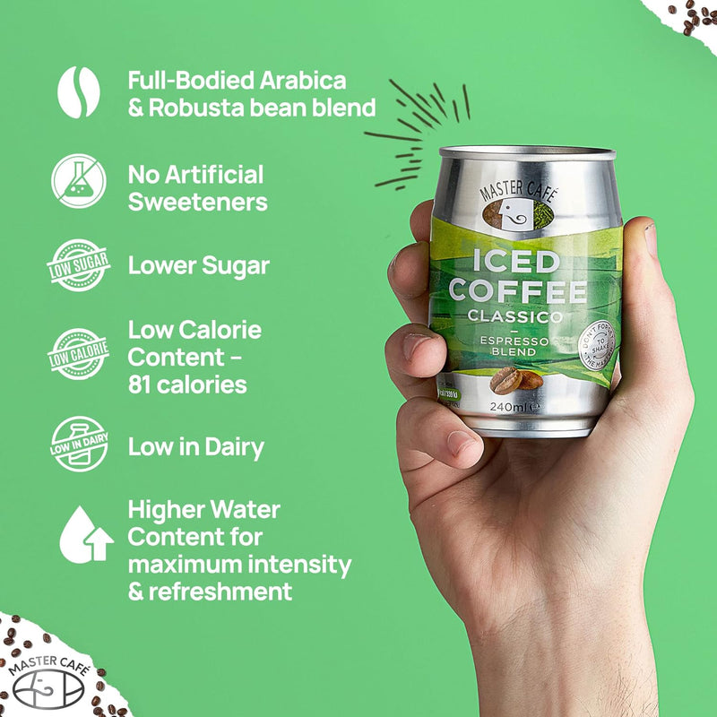 Load image into Gallery viewer, Master Café Iced Coffee in Cans, Classico 240ml
