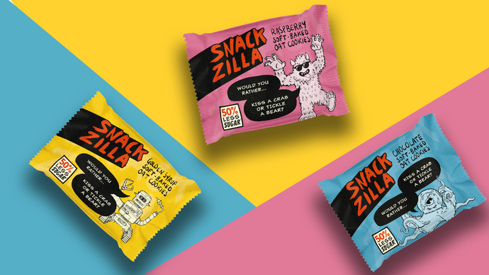 Snackzilla Soft-Baked Oat Cookies – Mixed Bundle | Raspberry | Chocolate | Golden Syrup