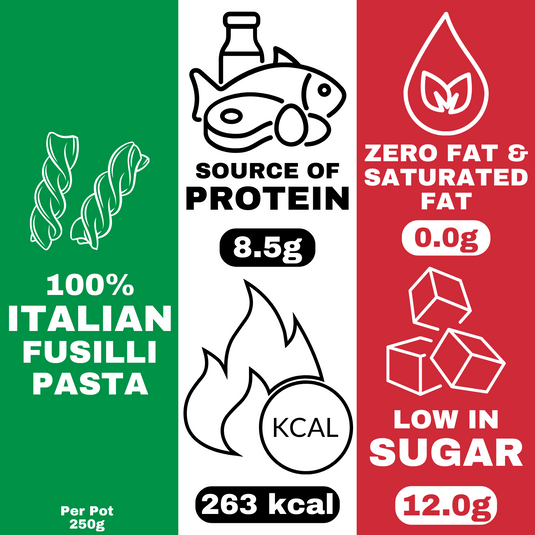 Pasta Nostra | Arrabbiata | Vegan | Instant fusilli pasta with a tomato and chilli sauce 70g