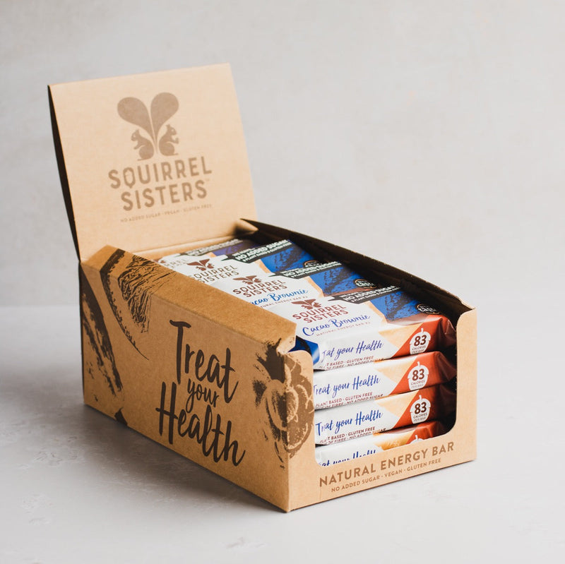 Load image into Gallery viewer, Squirrel Sisters Cacao Brownie Snack Bar – Vegan, High-Fiber, No Added Sugar
