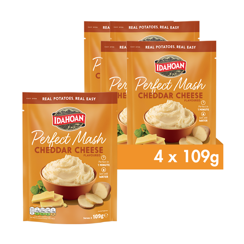 Load image into Gallery viewer, Idahoan Perfect Mash Potatoes Cheddar Cheese 109g Pack of 4
