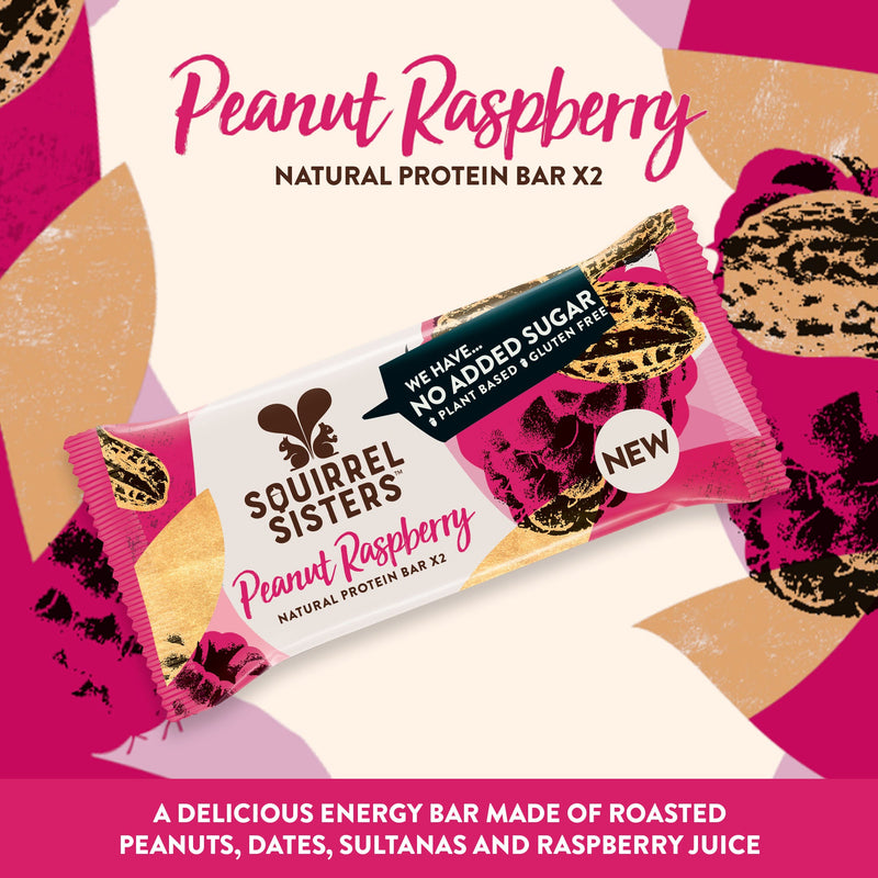 Load image into Gallery viewer, Squirrel Sisters Peanut Raspberry Snack Bar – Vegan, Gluten-Free, No Added Sugar
