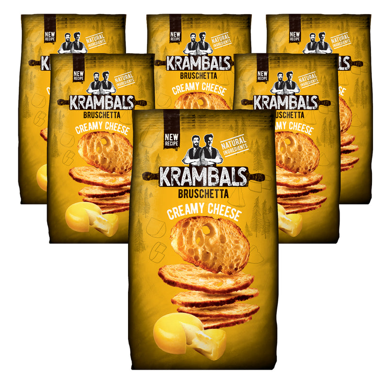 Load image into Gallery viewer, KRAMBALS Bruschetta Creamy Cheese Crisps 70g - Baked Crisps Bruschetta Bread Snacks Palm Oil Free Cheese Snack Box
