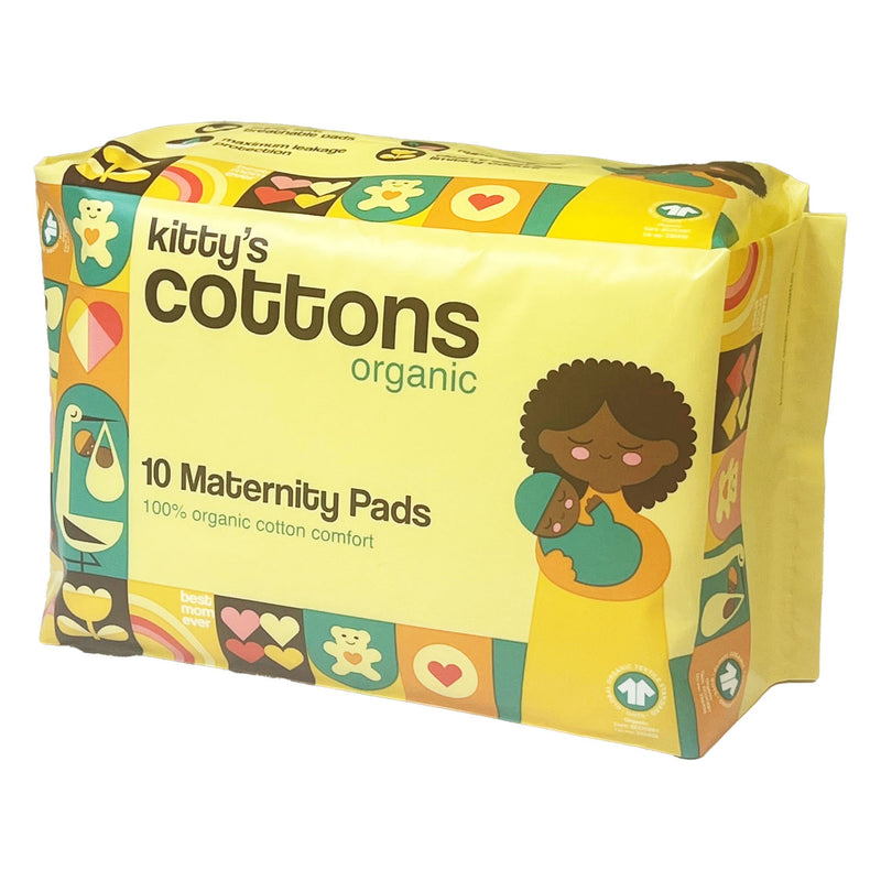 Load image into Gallery viewer, Kitty&#39;s Cotton Organic Maternity Sanitary Pads With Wings Pack of 10
