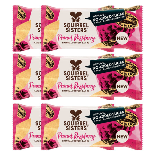 Squirrel Sisters Peanut Raspberry Snack Bar – Vegan, Gluten-Free, No Added Sugar