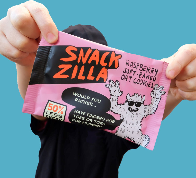 Load image into Gallery viewer, Snackzilla Soft-Baked Oat Cookies – Mixed Bundle | Raspberry | Chocolate | Golden Syrup
